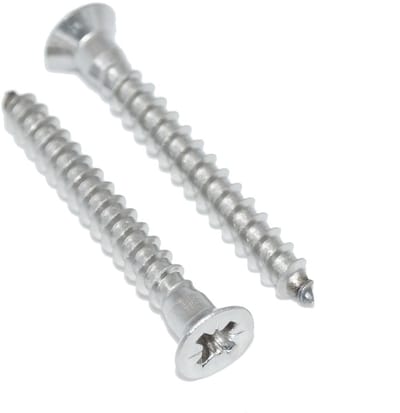 RVS Houtschroeven Verzonken Kop PZ Kruiskop 3.5x16mm (Set van 50) - Roestvrij Staal DIN 7997