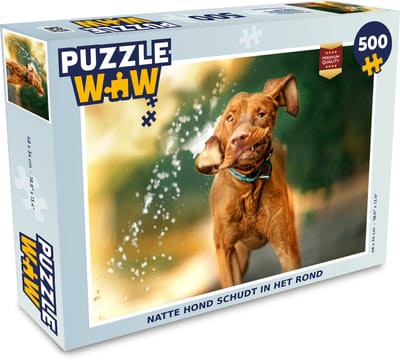Puzzel Nat - Hond - Water - Legpuzzel - Puzzel 500 stukjes