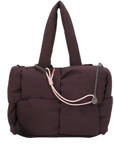 Fritzi aus Preußen shopper schoudertas Brigitte X Fritzi Weave Limited Puffed Sky Shopper Mocca Lichtbruin
