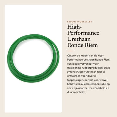 Dailygoods- Polyurethaan Riem Hoogwaardige Vervanger - Aandrijfriem - Multifunctioneel - Ronde Riem - 12 mm - 3 m - Voor Verpakkingsmachine
