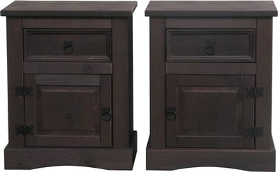 New Mexico - Nachtkastje - bruin - Set van 2