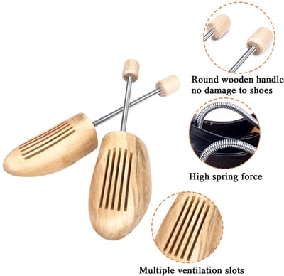Dailygoods- Schoenspanner Hout - Premium Spiraalvormig - Kreukvrij - Ademend - Lichtgewicht - Stabiliteit van Teen tot Hiel - Schoensteun