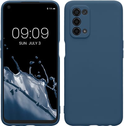 kwmobile telefoonhoesje geschikt voor Oppo A74 (5G) / A54 (5G) - Hoesje voor smartphone - Precisie camera uitsnede - In marineblauw