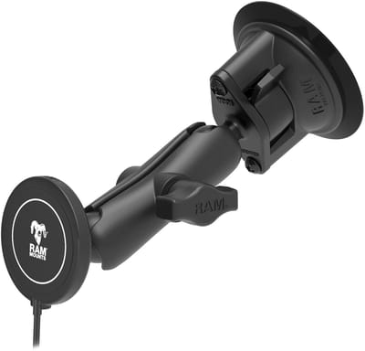Twist-Lock™ zuignapmontage met Qi2 15W Draadloze oplader
