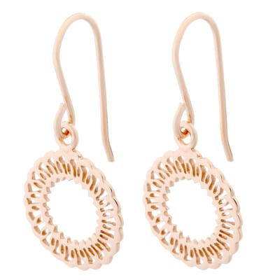 Orphelia 'Amada' Dames 925 Sterling Zilveren Dangle Oorbellen - Roze ZO-7075/1