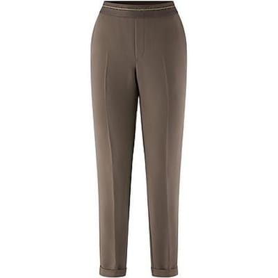 Enkellange broek pasvorm Regular Fit Van Fadenmeister Berlin beige
