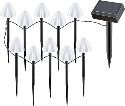 Rabalux solarlampen, 10 armaturen, LED, IP44, paddestoelvormige kap, Skadar