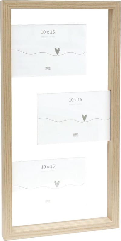 Deknudt Frames multifotolijst S68UA3 P3 - naturel mdf/kunststof - 3x 10x15