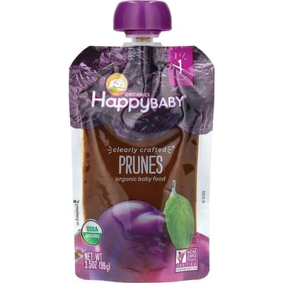 Happy Baby®, Biologisch Babyvoeding, Fase 1, Pruimen, 99 g (99 gram)