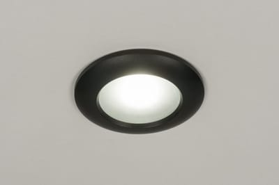 Lumidora Inbouwspot 72775 - JAIPUR - GU10 - Zwart - Metaal - Buitenlamp - Badkamerlamp - IP65 - ⌀ 9.1 cm