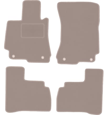 Beige velours matten voor: Mercedes W221 S-klasse Sedan kort (2005-2013)
