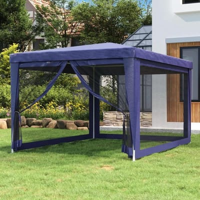 Partytent met zijwanden - Paviljoen Tuinfeest - Feestelijke Bijeenkomsten - Waterdicht UV-bestendig - 3 x 4 meter - Blauw