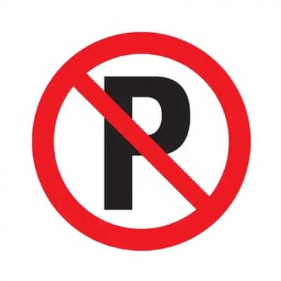 Pickup bord rond diameter 30 cm - Verboden te parkeren
