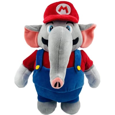 Super Mario Bros Wonder Olifant Pluche Speelgoed 27cm Groot Zacht Knuffeldier Poppetje Power-Up Cadeau Voor Kinderen Gamers