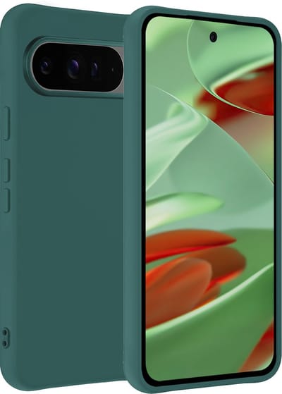 Hoesje Geschikt voor Google Pixel 10 Pro - Sterk & Shockproof - Hoes Cover - Siliconen Case - Donkergroen