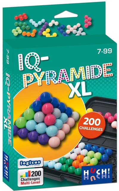 Huch IQ Pyramide XL - Breinbreker met 200 opdrachten in 2D en 3D