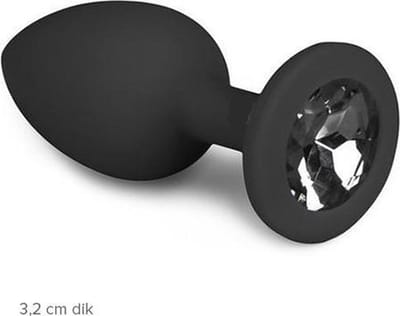Siliconen Anaal Buttlug I Anaal Speeltje I Plug I Zwart I Diameter 3,2 cm