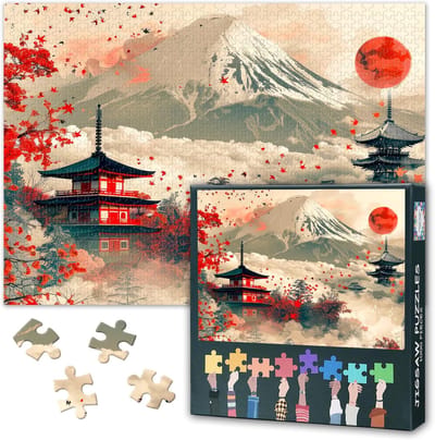 Legpuzzel Stukjes - Kunstpuzzel Uitdagend - Ontspannend Tijdverdrijf - Gedetailleerd Cultuurmotief - 50x70 Centimeter - Divers Japan