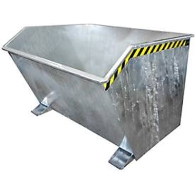 Bauer GU-E 2000 kipcontainer, met zeefplaat & aftapkraan, olie-/waterdicht, geschikt voor vorkheftrucks, B 1680 x D 1640 x H 1090 mm, thermisch verzinkt