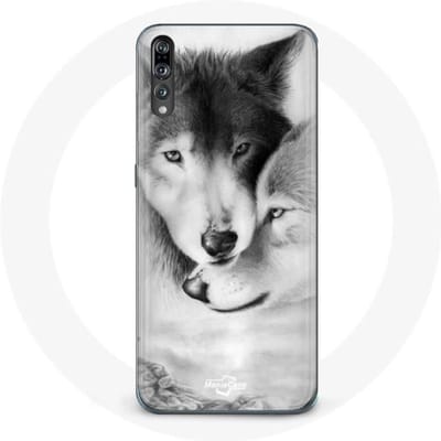 Hoesje voor Huawei p20 Wolf Duo dieren
