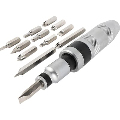 13-delige Slagmoeraandrijver Kit 12 Bits Multifunctionele Handmatige Slagschroevendraaier voor Onderhoud white