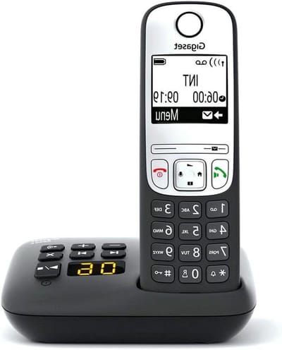 Draadloze DECT Telefoon - Analoog Telefoon Handsfree Bellen - Thuis Bellen - Geïntegreerd Antwoordapparaat - 1 Gram - Zwart