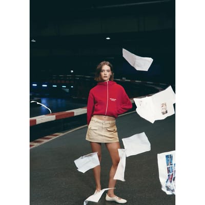 Stradivarius Capuchonsweater met rits  Rood XS