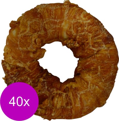 Timo Runder Kauwdonut - Hondensnacks - 40 x Kip 7 cm 70 g 1 stuk