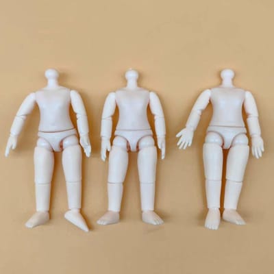 Doe-het-zelf Speelgoed 9,5 cm Hoogte Poppenlichaam Bolvormige Gewrichten Meerdere Gewrichten Blote Poppen Speelgoed Beweegbaar Aankleden Gewrichts Blote Poppen 4 Inch Poppen white
