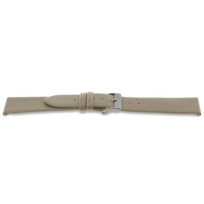 Horlogeband D855 Beige wol Leder 14x12mm