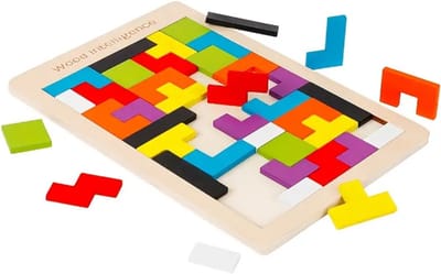 Houten blokken puzzel - Speelgoed - puzzel - kind - intelligentie - hersenkraker - russische blokken