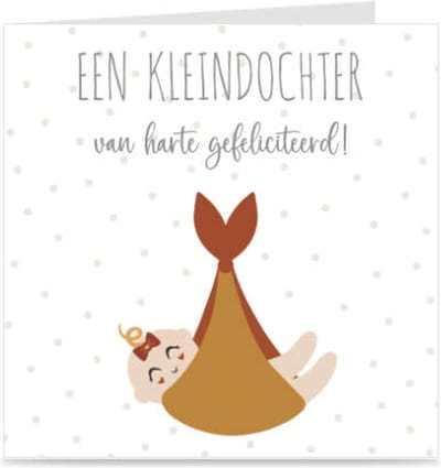 EEN KLEINDOCHTER | kaart / wenskaart met envelop | voor opa en/of oma