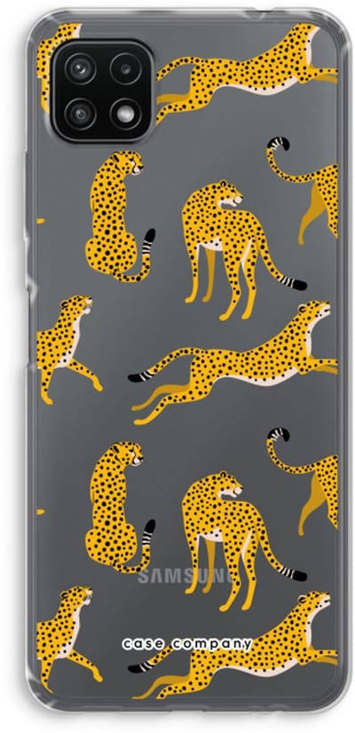 Case Company® - Hoesje geschikt voor Samsung Galaxy A22 5G hoesje - Luipaard - Soft Cover Telefoonhoesje - Bescherming aan alle Kanten en Schermrand