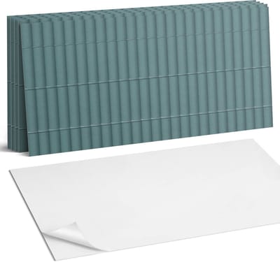 Coloray Plaktegels - Parallelle verticale strepen Wandtegel Zelfklevend - 60 cm x 30 cm - Turkoois Plaktegels - 6 stuks - Rechthoek PVC Tegels - Plaktegels Keuken - Zelfklevende Vloertegels Badkamer - Vinyl Tegels - Zelfklevende Wandtegels