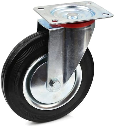 GEKO Zwenkwiel met stalen kern en rubberen band - 200 mm - 230 kg draagvermogen