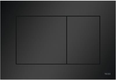 Tece TeceNow bedieningsplaat kunststof duospoeltechniek bediening voor of bovenzijde 220x150x5 mm kleur zwart mat