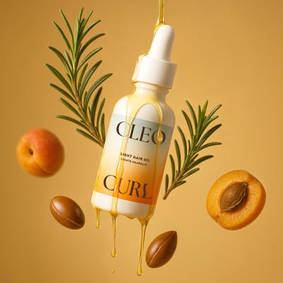 Cleo Curl Lichte Haarolie - 30ml - Rozemarijnolie - Jojoba - Argan - 100% natuurlijk