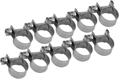 RVS Slangklemmen Set van 10 Stuks voor Brandstofslangen en Pijpen, 13-15mm Diameter