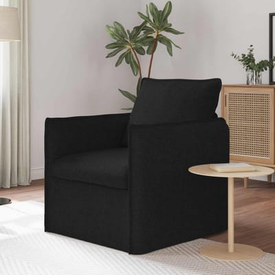 vidaXL - Bank - Zwart - 75 - x - 82 - x - 85 - cm - Stof