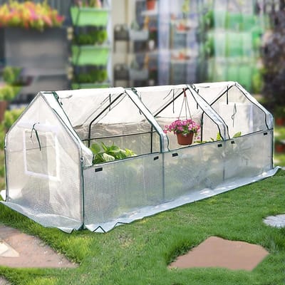 Mini Broeikas - Draagbare Kas - Planten Kweken - UV Beschermende Hoes - 70x23x8 cm - Groen