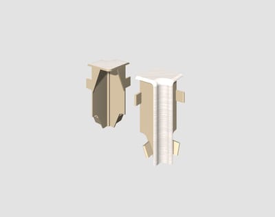 EGGER in hoekelement voor 6 cm plint KUBUS Eiken wit