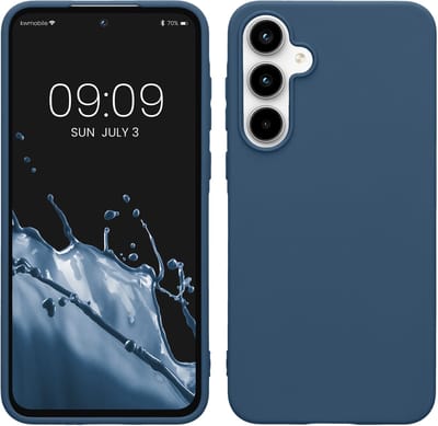 kwmobile telefoonhoesje geschikt voor Samsung Galaxy A55 5G - Hoesje voor smartphone - Back cover in marineblauw