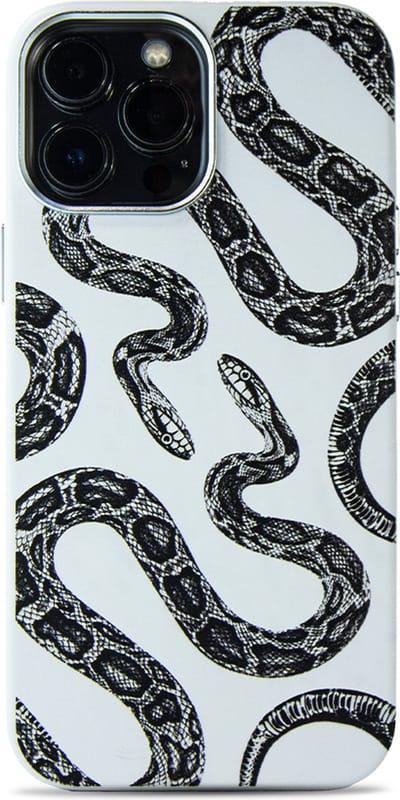 iPhone 13 Pro Max hoesje - magsafe hoesje / Starcase Battling Snakes - Snake / iPhone hoesje met Magsafe - Kunstleer