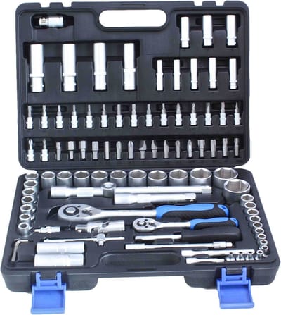 doppenset - 1/2 en 1/4 duims - doppendoos - gereedschapsset - ratelset - 94 delig - satra - asta