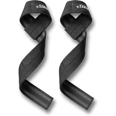 Aolikes Gewichthefbanden 1 Paar Antislip Polsondersteuning voor Deadlifts Crossfit Krachttraining Hefhandgrepen black