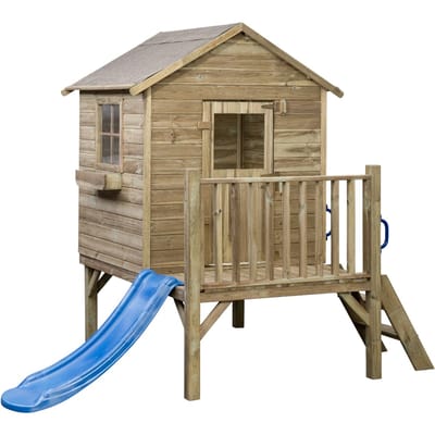 Houten speelhuisje Guillem met glijbaan 177x184x210cm