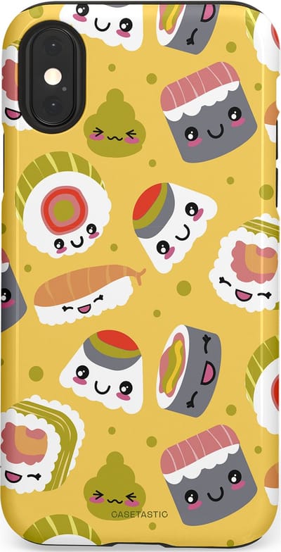 Casetastic Hoesje Geschikt voor Apple iPhone X/Xs - Stijlvolle Beschermende Duo-layer Case - Sushi vriendjes