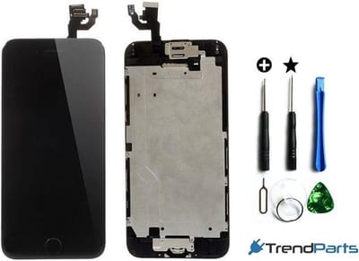 Compleet Voorgemonteerd LCD scherm Zwart + Tools + tempered glass Screen protector voor de  iPhone 6 4.7  - AAA+