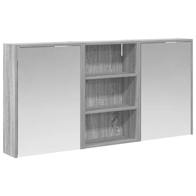 vidaXL - Badkamerkast - set - 3 - st - 126 - x - 16 - x - 62.5 - cm - Bewerkt - hout