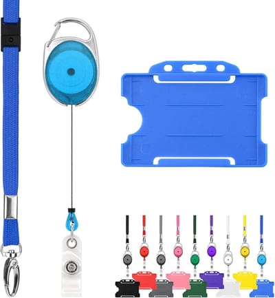 Intrekbare koorden set met badgehouder en lanyard - Veilig en veelzijdig